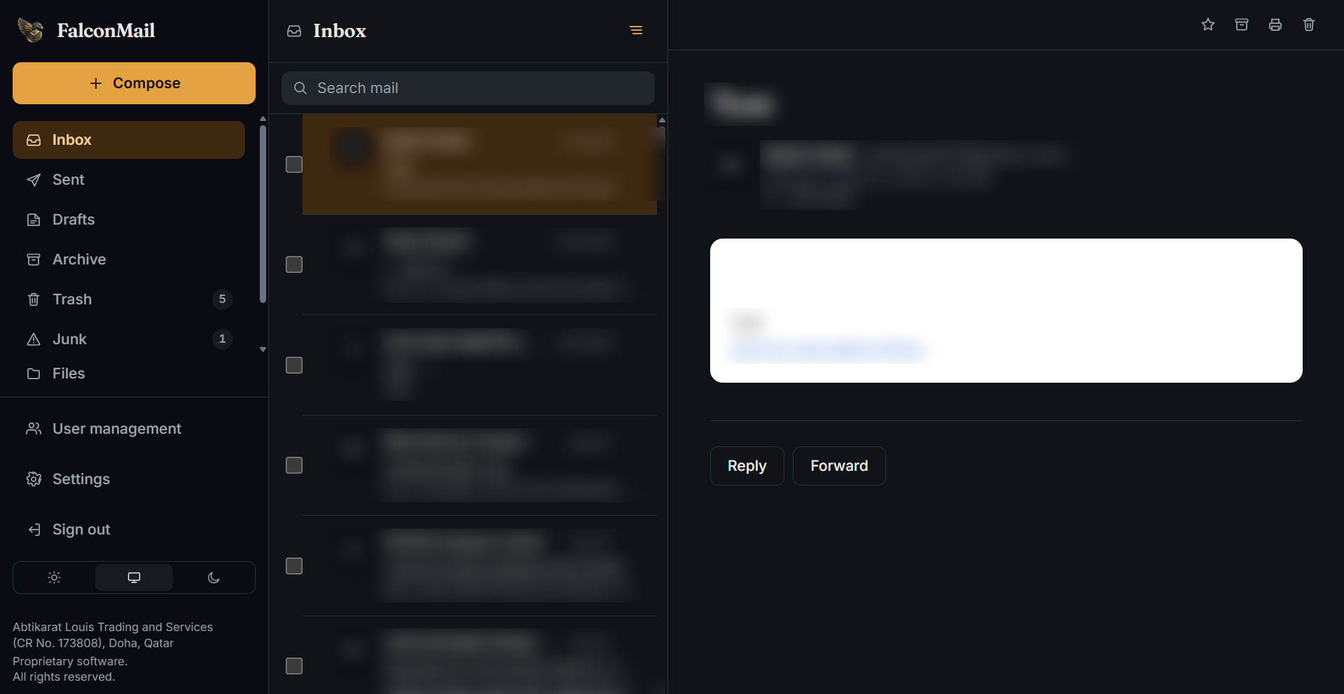 Qatar Email Service Provider: FalconMail, Built in Doha